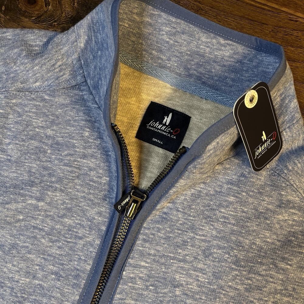 Johnnie O Men’s Gately Long Sleeve Half Zip Pullover Sweater‎ Laguna Blue Small
